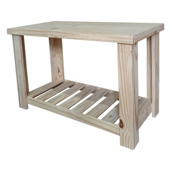 Mesa Ratona de Living con Estante