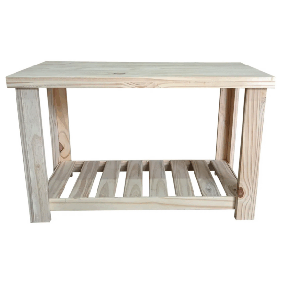 Mesa Ratona de Living con Estante