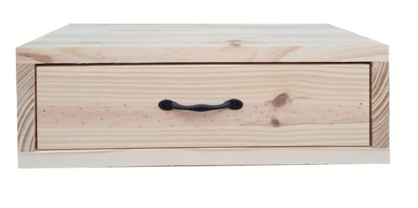 Mesa De Luz Flotante Rectangulo Con Cajon En Pino - Imagen 2