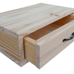Mesa De Luz Flotante Rectangulo Con Cajon En Pino