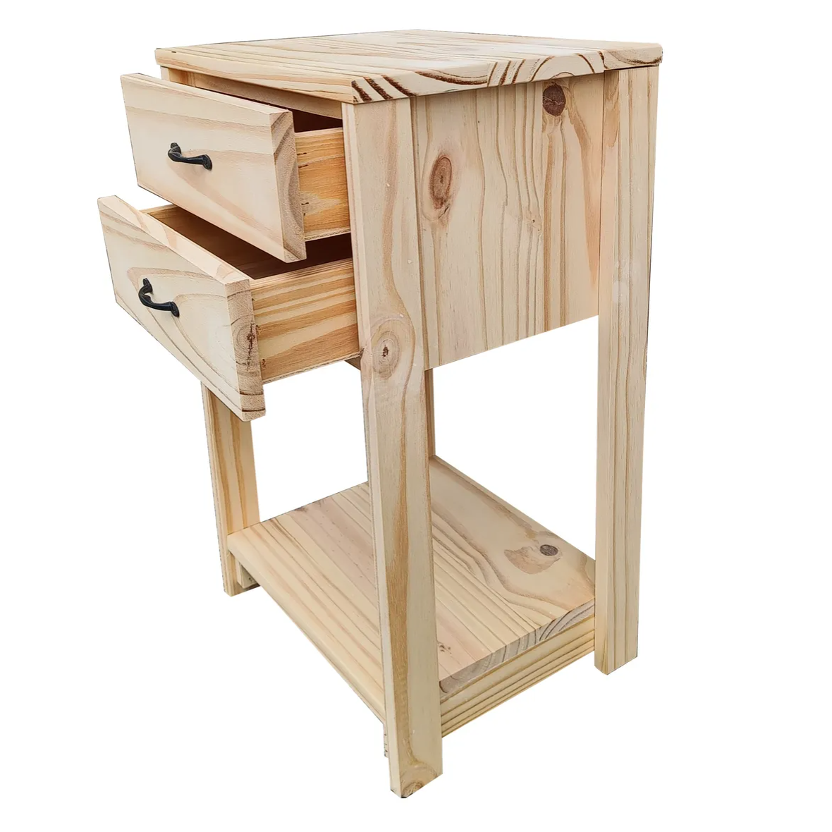 Mesa de Luz Estante 2 Cajones