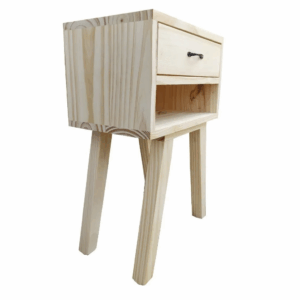 Mesa De Luz Retro Vintage Pino Cajon Herraje