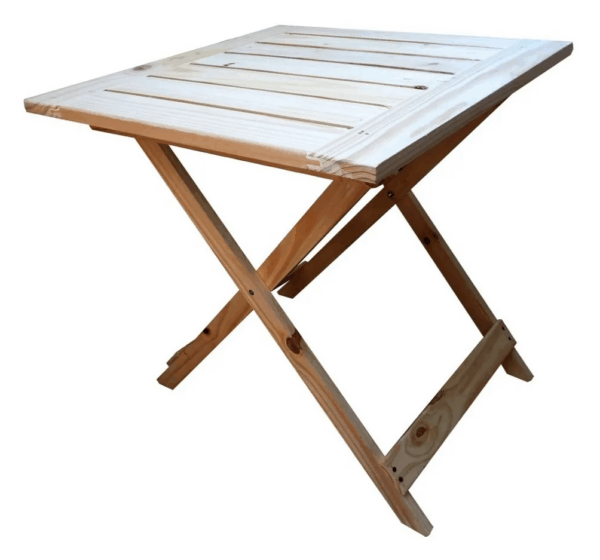 Mesa Plegable De Pino Madera Maciza70x70 Jardin Interior Bar - Imagen 2