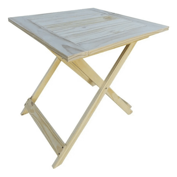 Mesa Plegable De Pino Madera Maciza70x70 Jardin Interior Bar - Imagen 3
