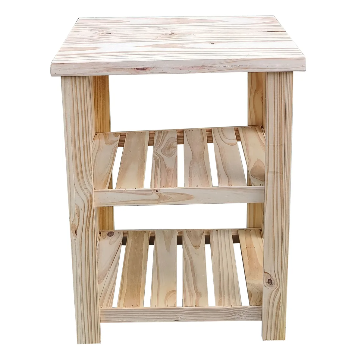 Mesa Quesera de Pino 60cm Desayunador 2 estantes Arrime