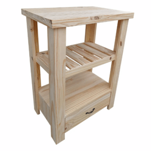 Mesa quesera arrime pino de 80cm de ancho con cajon debajo-1