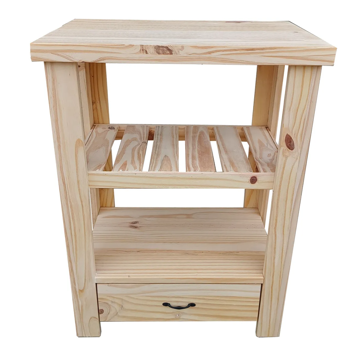 Mesa quesera arrime pino de 80cm de ancho con cajon debajo-2