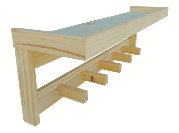 Perchero De Pared Nordico Repisa 80 cm - Imagen 3