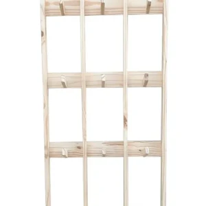Perchero Nórdico Escandinavo De Pino 180cm Alto 3 Columnas