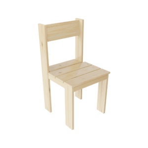 Silla De Niño De Pino Sin Pintar