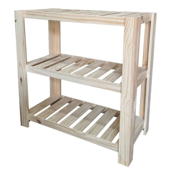 Toallero Organizador Estantería Baño 80cm Alto Alto Pino - Imagen 2