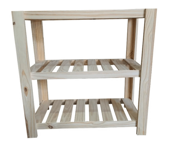 Toallero Organizador Estantería Baño 80cm Alto Alto Pino - Imagen 3