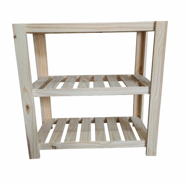 Toallero Organizador Estantería de Pino para Baño 80x80cm