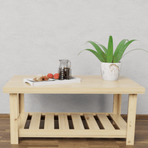 Mesa Ratona de Living con Estante