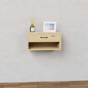Mesa de Luz Flotante de Pino Cajón y hueco