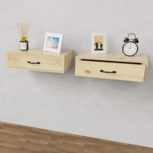 Mesa de Luz Flotante de Pino Cajón combo x2
