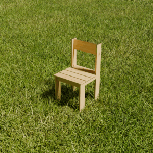 Silla de pino para niños