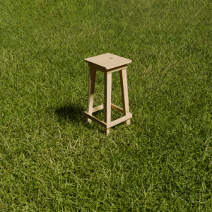Taburete estilo campo rustico economico desayunador 75cm