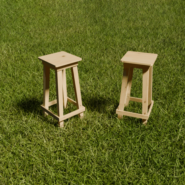 Taburete estilo campo rustico economico desayunador 75cm combox2
