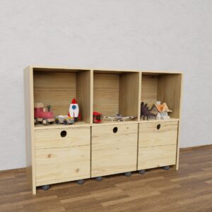 Juguetero Pino Organizador 80x120